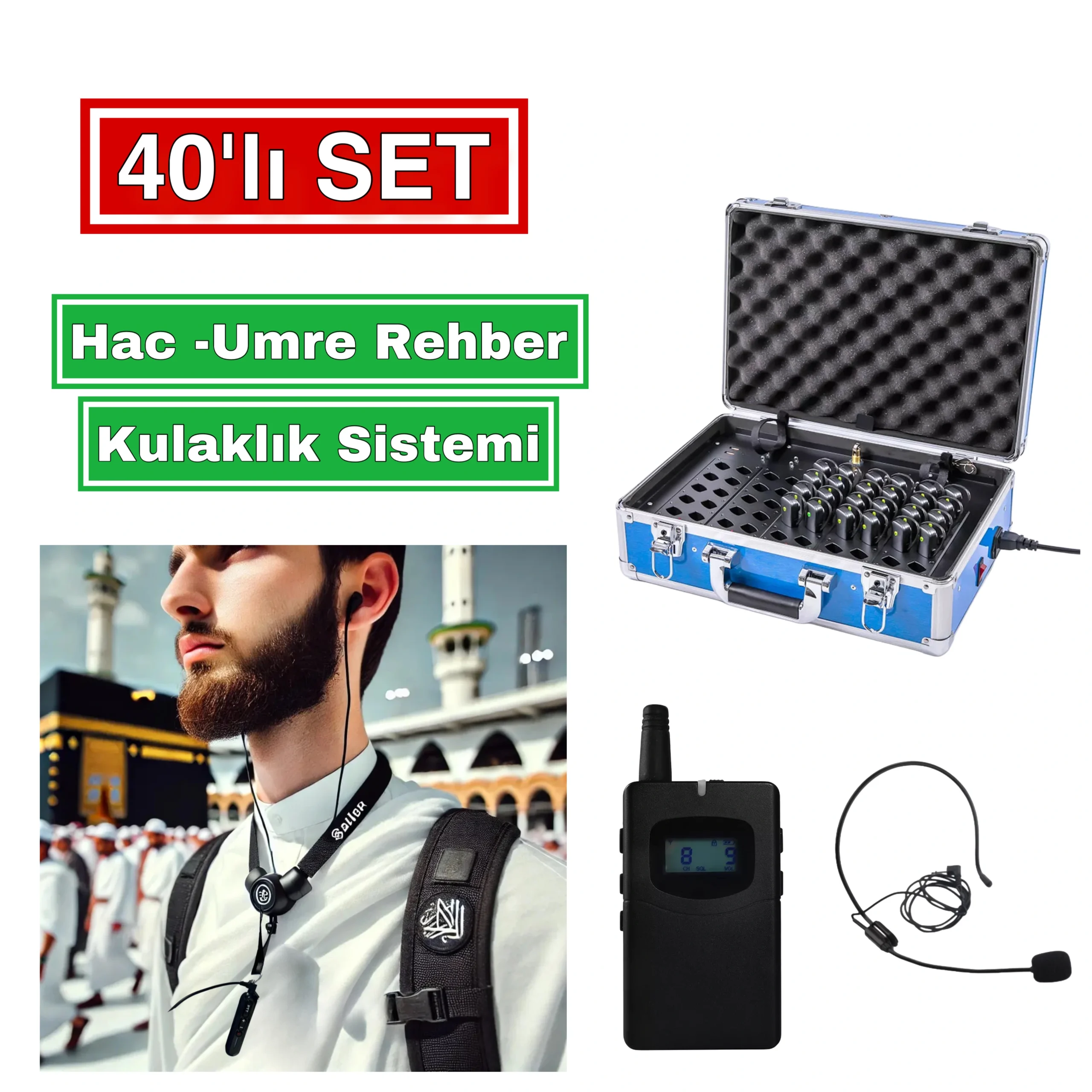 Umre Rehber Kulaklık Sistemi 40’lı Set